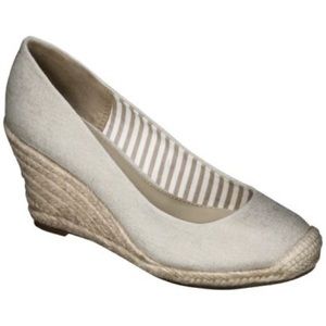Merona Penelope Gold Neutral Espadrille Wedge